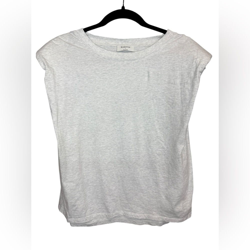 Aritzia Babaton Heather Gray‎ Muscle Tee size large
